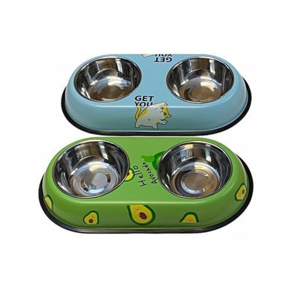 Comedero acero doble con dibujos N-2