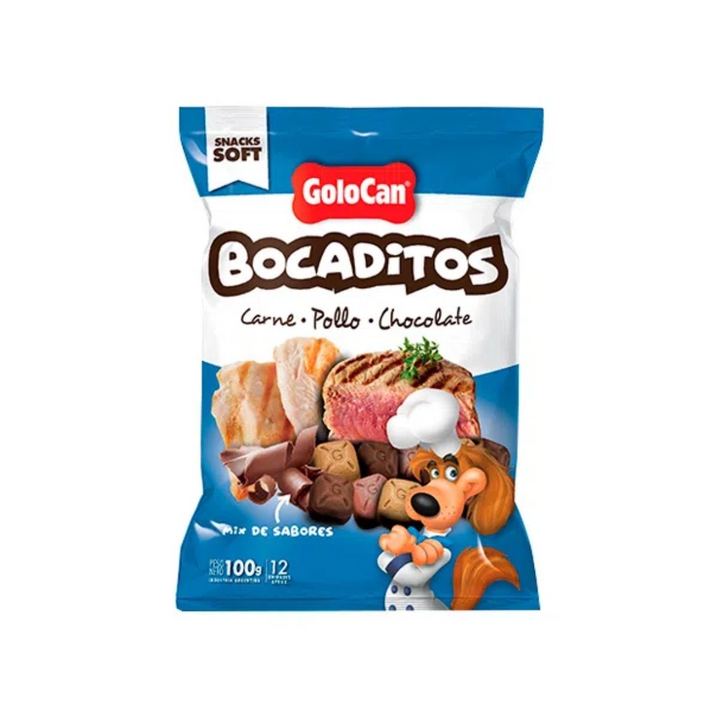 Golocan bocadito fino carne pollo y chocolate x 100gr
