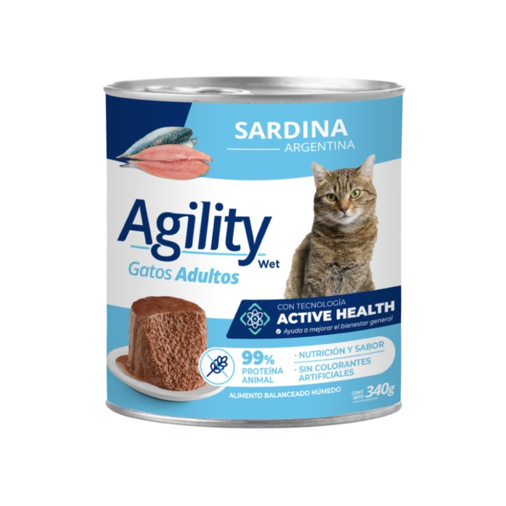 Lata Agility Cats Sardina x 90 gr