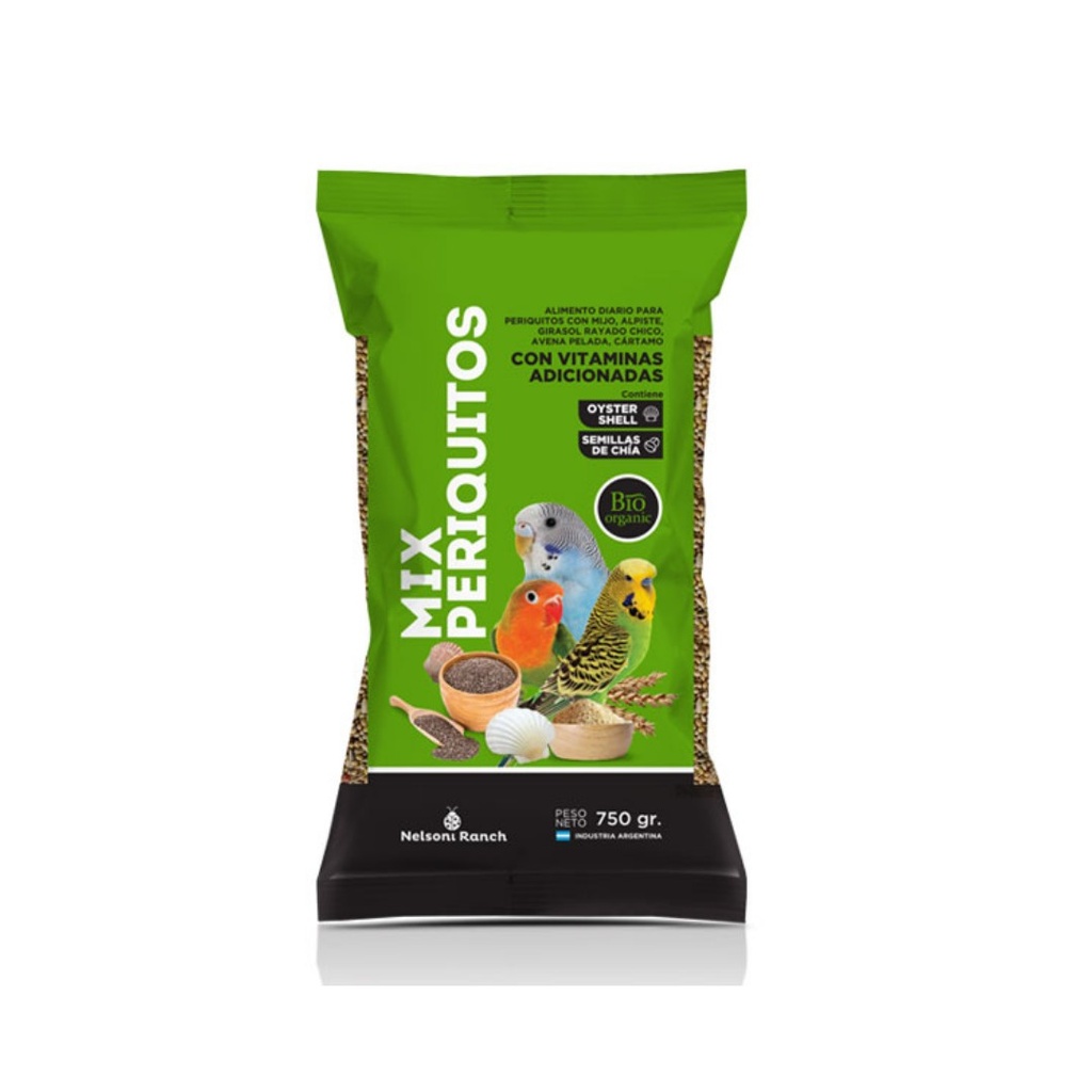 Mix periquitos Nelsoni Ranch x 750gr