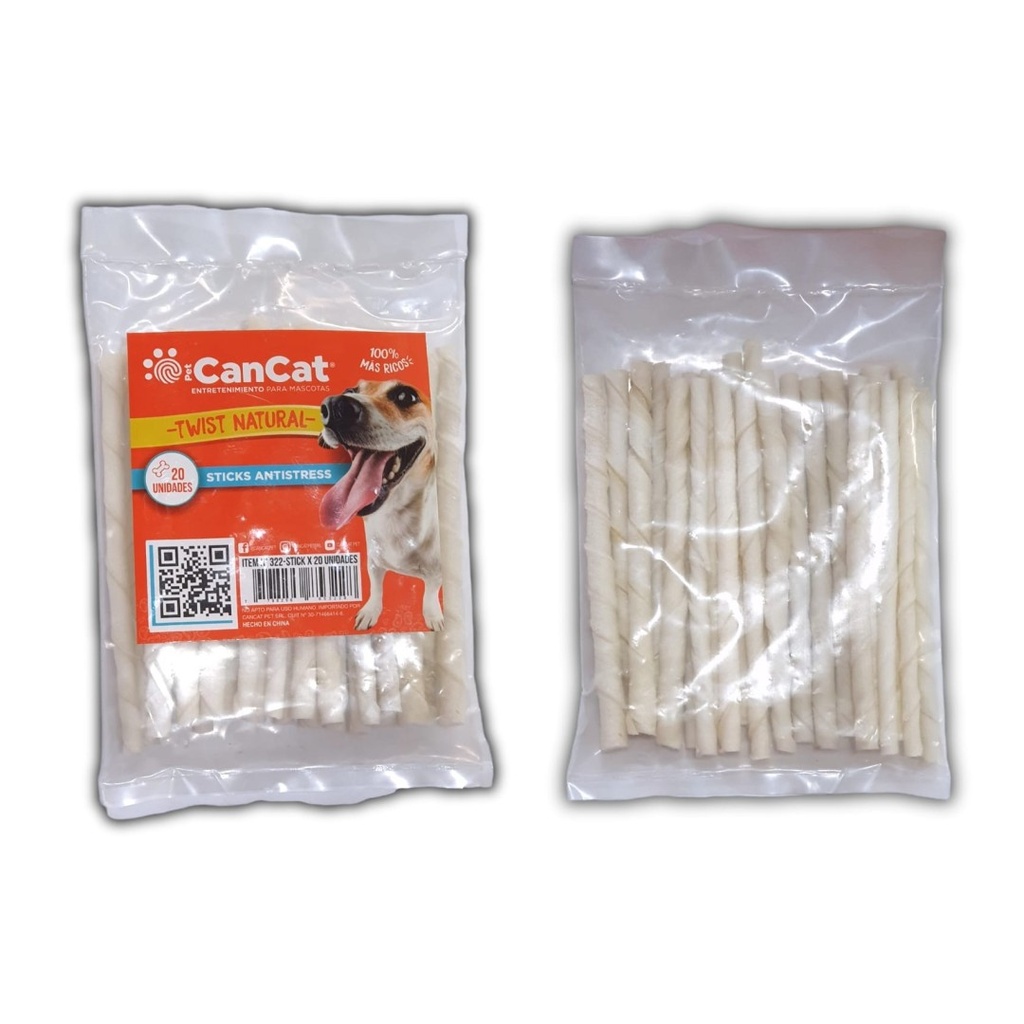 Palito de cuero twist x 20 unidades
