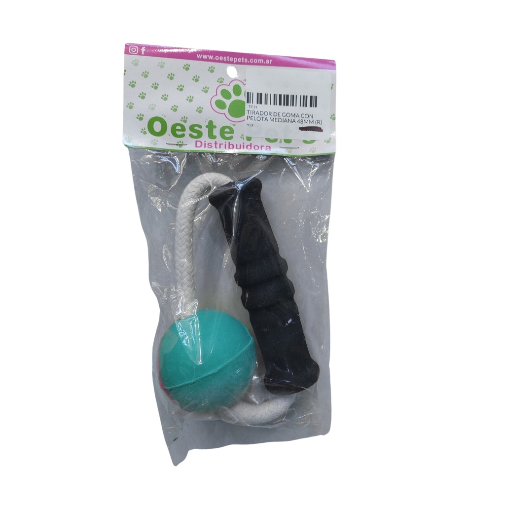 Tirador de goma con pelota mediana 48mm