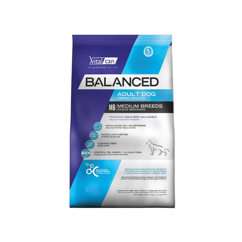 Vital Balanced Dog Adult Medium x 3kg