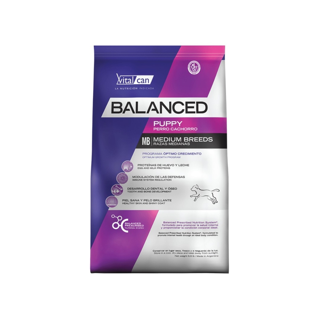 Vital Balanced Dog Puppy Medium x 3kg