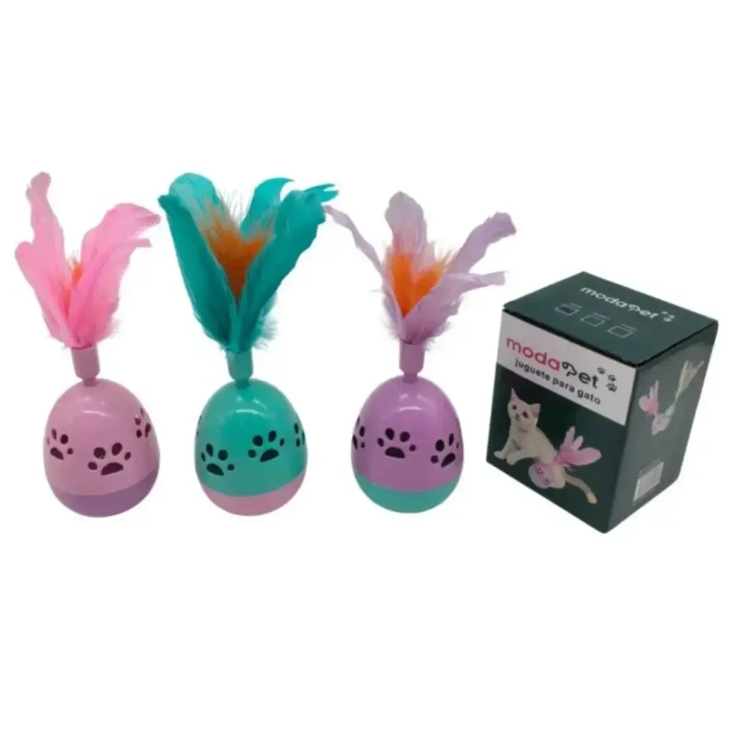 Juguete gato huevo trompo