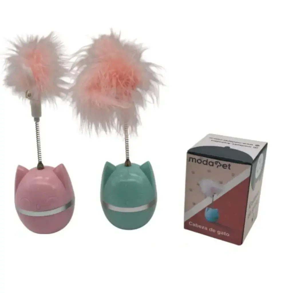 Juguete trompo cabeza de gato