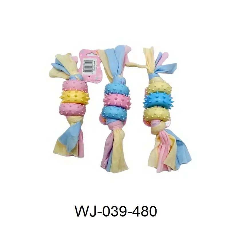 Mordillo cachorro tres rodillos color pastel