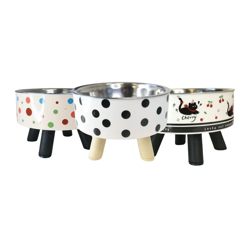 Comedero acero con altura 4 patas