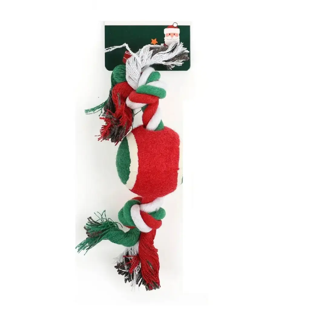 Nudo de algodón con pelota navideña