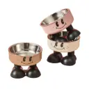 Comedero acero con altura cara y patitas