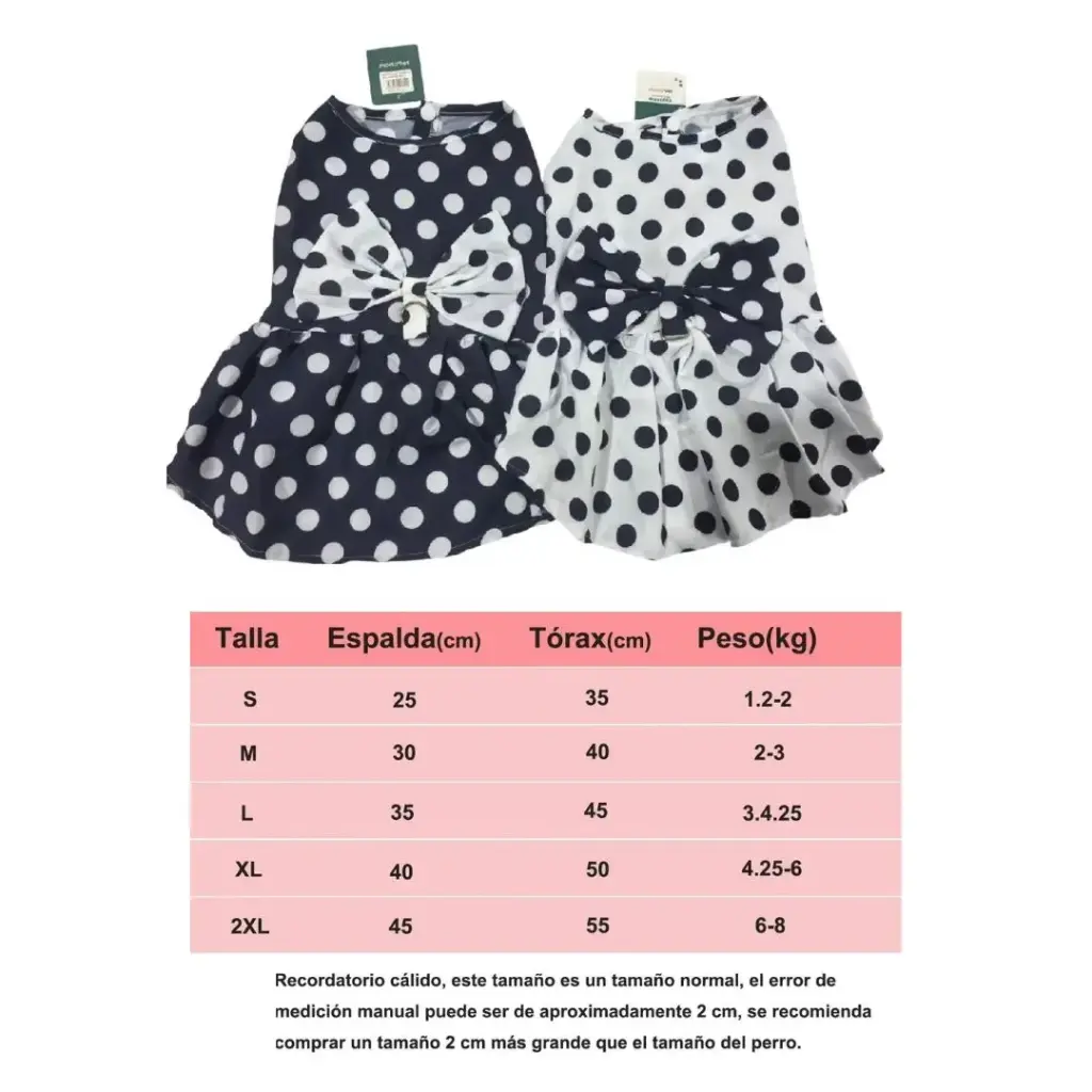 Vestido con lunares Talle XL