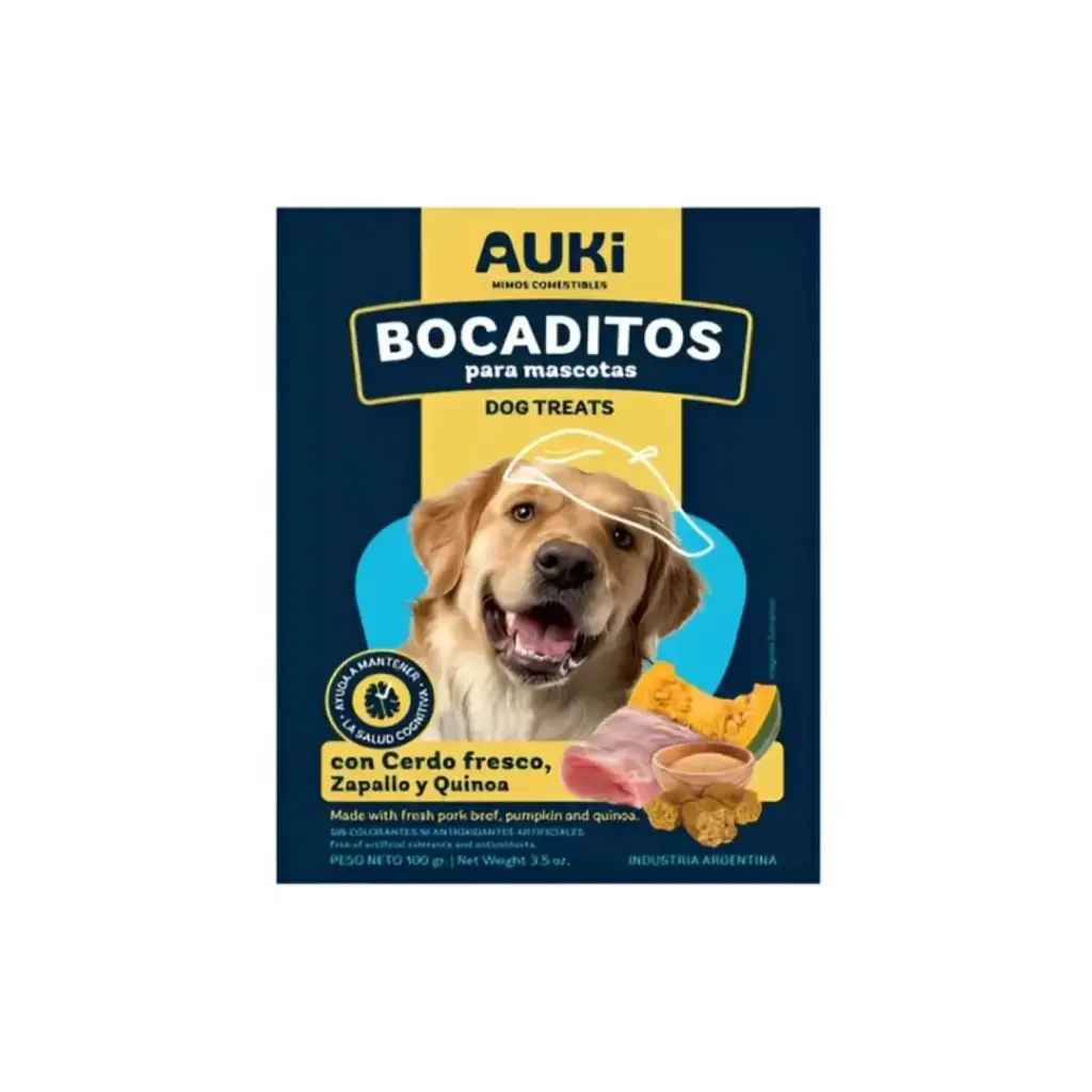 Auki bocaditos Cerdo Zapallo y Quinoa x 100gr