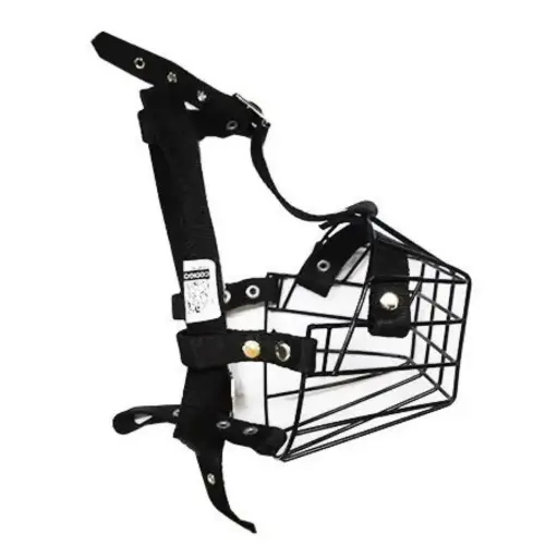 [B5010] Bozal canasta alambre Epoxi para pitbull