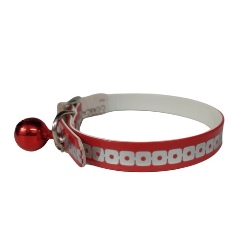 [PVC] Collar para gato cuerina con cascabel
