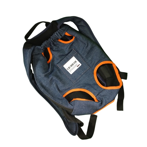[MCJM] Mochila canguro de jean con bolsillo M