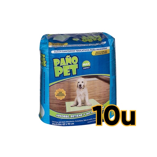 [PAÑOMAX10] Pañopet Max 60x90cm 10 unidades