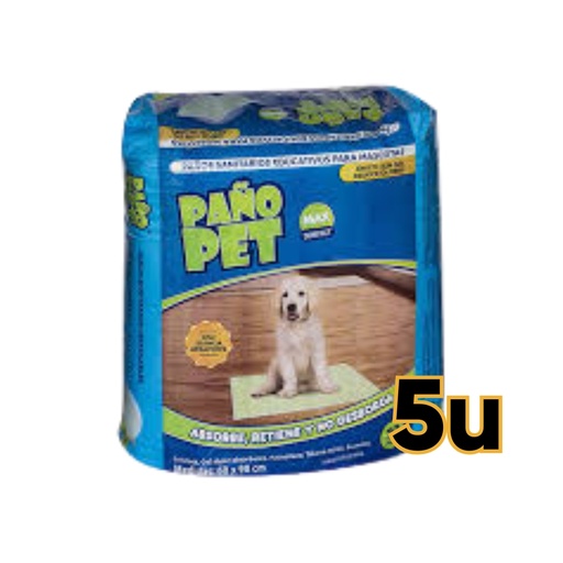 [PAÑOMAX5] Pañopet Max 60x90cm 5 unidades