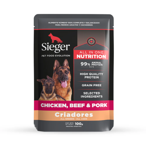 [25-04-01-03] Pouch Sieger Criadores WET Pollo x 100gr