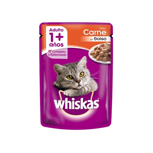 [CWPAC12] Pouch Whiskas Adulto Carne Salsa x 85gr