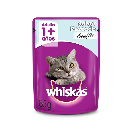 [CWPASS12] Pouch Whiskas Adulto Pescado Souffle x 85gr