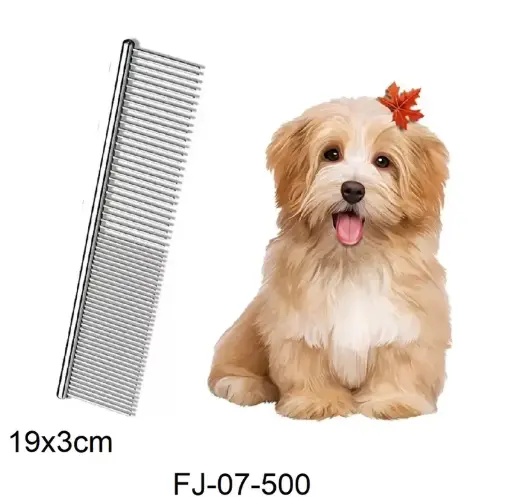 [6988351910373] Peine de acero doble paso 16x3cm