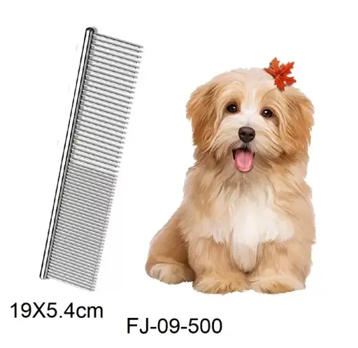 [6988351910375] Peine de acero doble paso 19x5,4cm