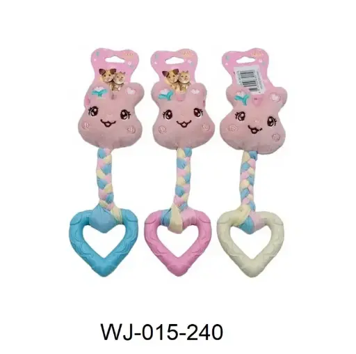 [68565866801502] Mordillo cachorro conejo y corazón color pastel