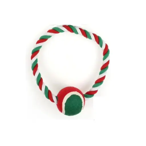[6937250602323] Soga de algodón navideña con pelota