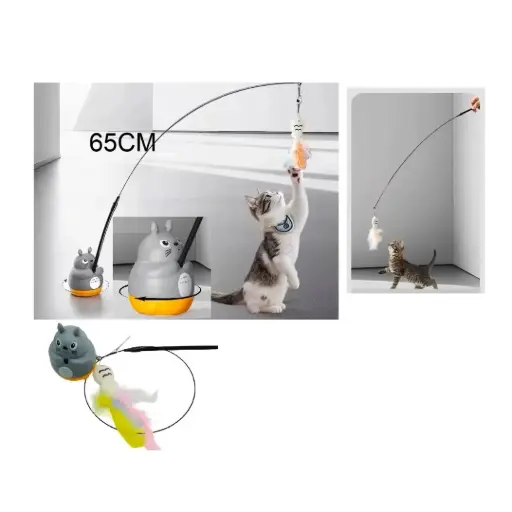 [6937250615446] Juguete gato con pluma 65cm