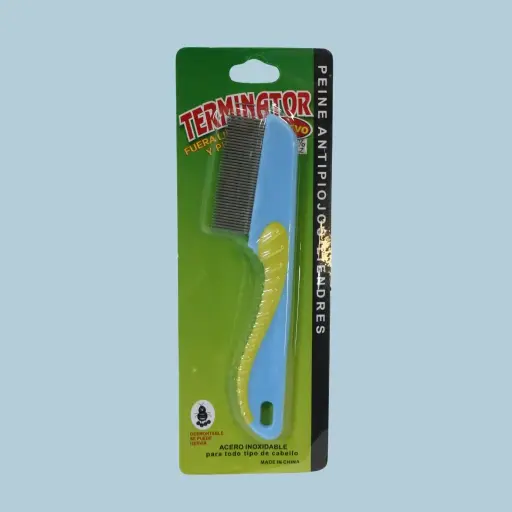 [8692240630165] Peine corto para piojos con mango