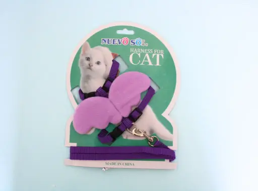 [8206720003174] Conjunto arnés y correa para gato con alas