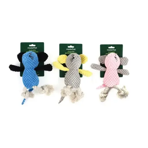 [6937250602514] Juguete de peluche ratón con cuerda 26cm