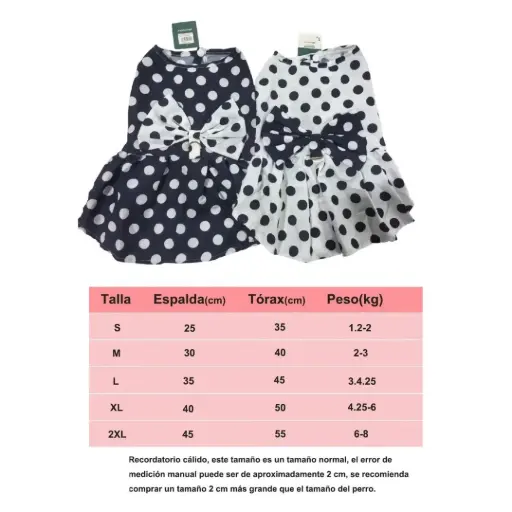 [6937250918011M] Vestido con lunares Talle M