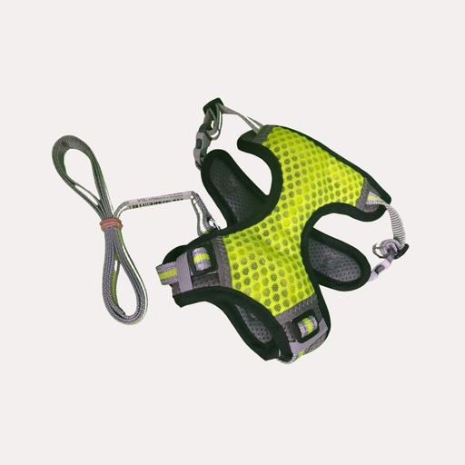 [8692210305383] Arnés y correa tela aireada blister Talle S